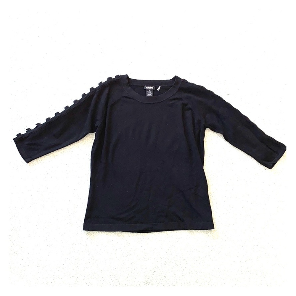 Cabo - Black top with cut out sleeve detailing